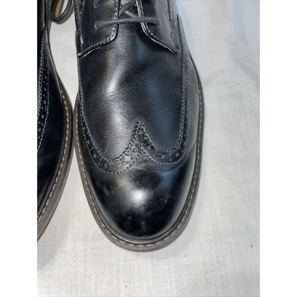 Vionic Dress Wingtips Mens Size 13 M Black Leather Oxfords Arch Support Comfort